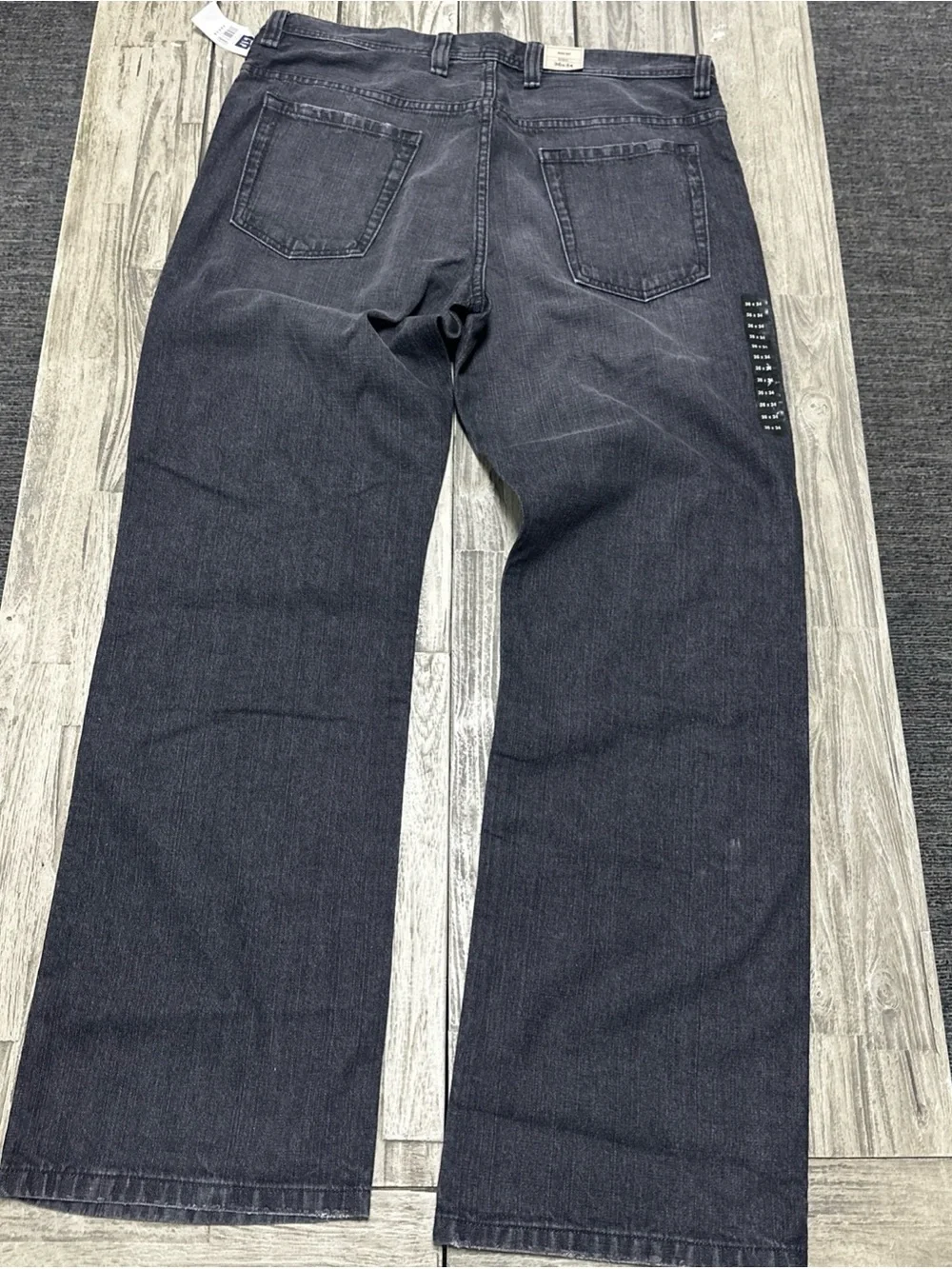 Vintage Y2k 05 Gap Washed Grey Jeans 36x34 Big Pockets Button Fly Baggy Skater